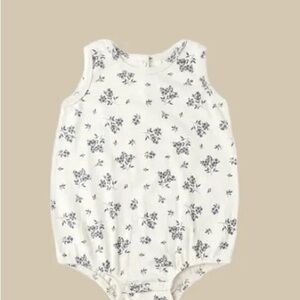 Rylee + Cru Cream and Black Floral Bodysuit